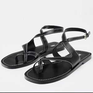 Leather strappy sandals